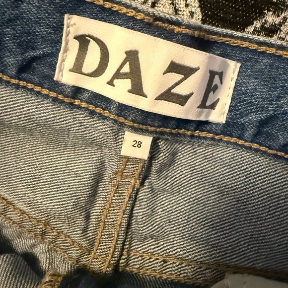 Distressed Light Blue Jeans with Patches - Picture 2 of 2